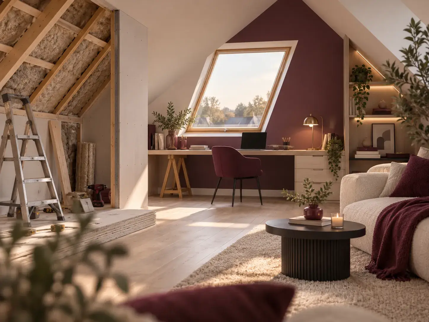 Platform met inspiratie voor het verbouwen van een zolder tot een comfortabele woonruimte.
